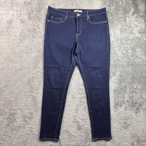Levi's 311 Shaping Skinny Jeans Womens 33 Dark Blue Denim Stretch Mid Rise